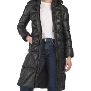 NEW  BOD & CHRISTENSEN 100% Genuine Leather Puffer coat  Large